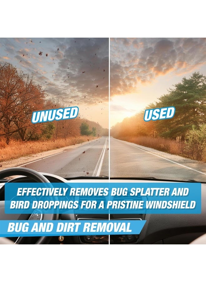 أبرو سائل غسيل الزجاج الأمامي المركز ABRO WW-516 (473 مل) - منظف زجاج لجميع الفصول وحماية من التجمد حتى -25 درجة مئوية - يزيل بقع الحشرات والقطران وعصارة الأشجار وأوساخ الطريق - تركيبة خالية من الخطوط لرؤية واضحة - يُخفف بـ 4 لترات من الماء - Image 4